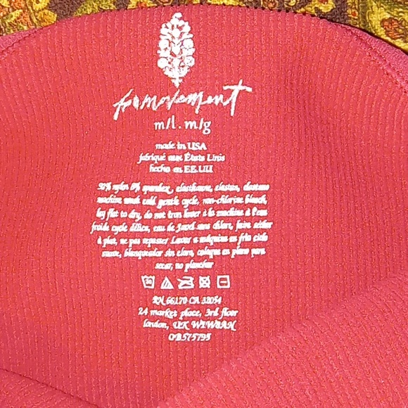 FP Movement Happiness Runs Square Neck Onesie Black Cherry - Picture 5 of 8